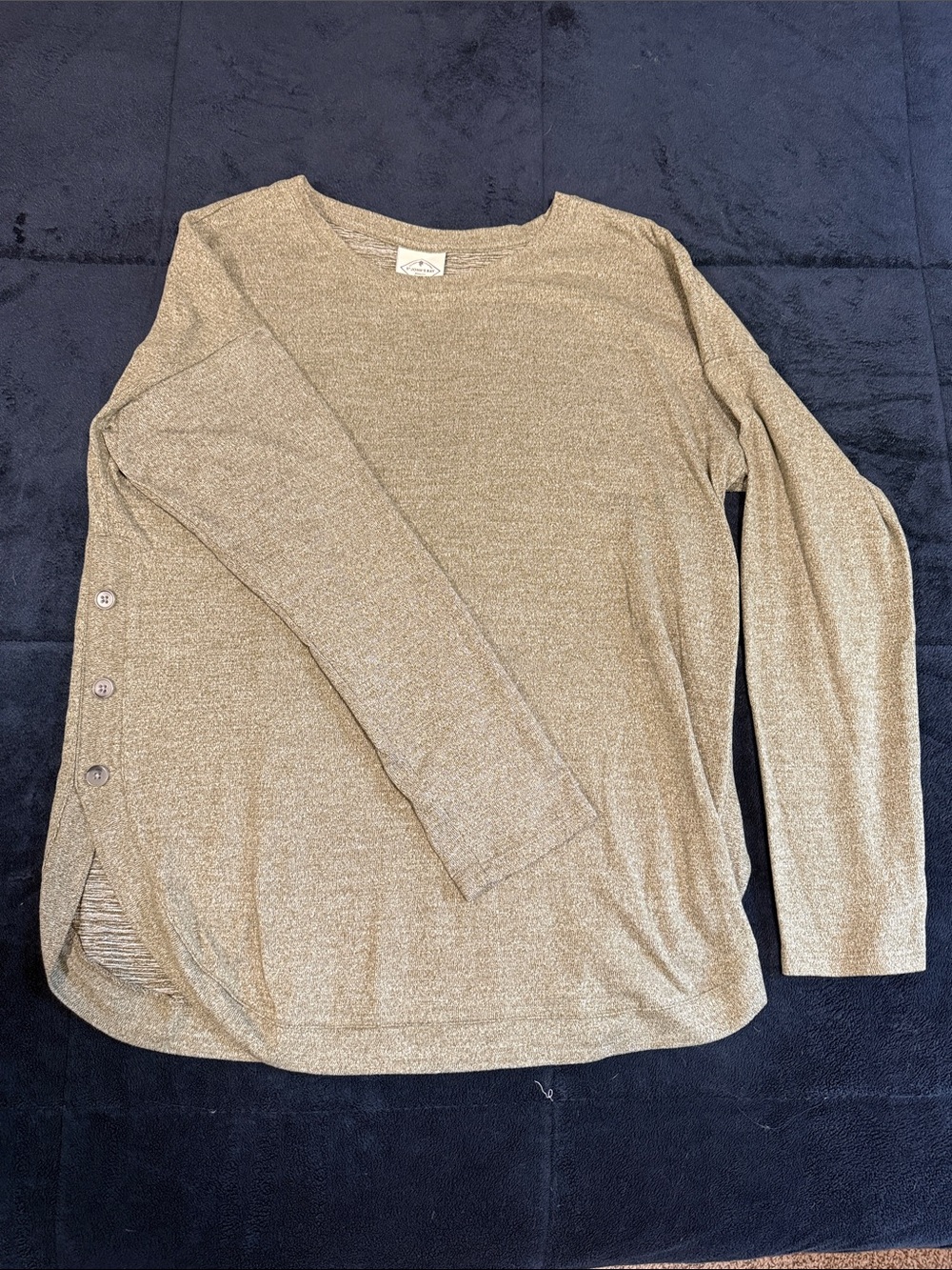 St. John's Bay Metallic Gold Long Sleeve Tee
